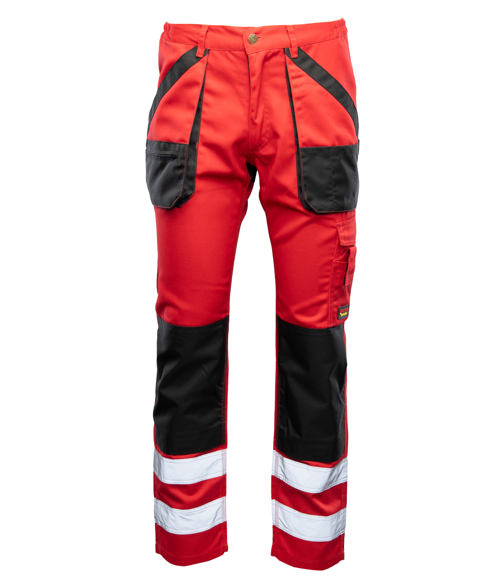 BRIXTON PRACTICAL SPODNIE PAS CZERWIEŃ ODBLASK R.110