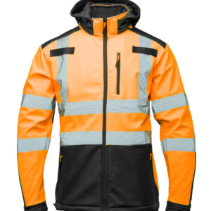 BRIXTON FLASH SOFTSHELL WSTAWKA GRANAT BF005 Z PASAMI ODBLASK. POMARAŃCZ KAT 2 klasa2 R.2XL.