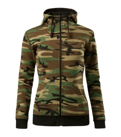 Camo Zipper Bluza damska S - obrazek 2