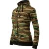 Camo Zipper Bluza damska S