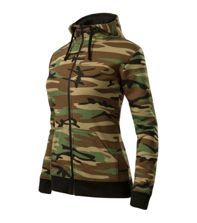 Camo Zipper Bluza damska S