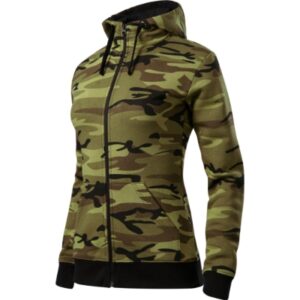 Camo Zipper Bluza damska S