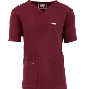 MYNTS MYNTS V-Neck Pocket Genius - ScrubTop Men MMT003 Burgundy R.3XL