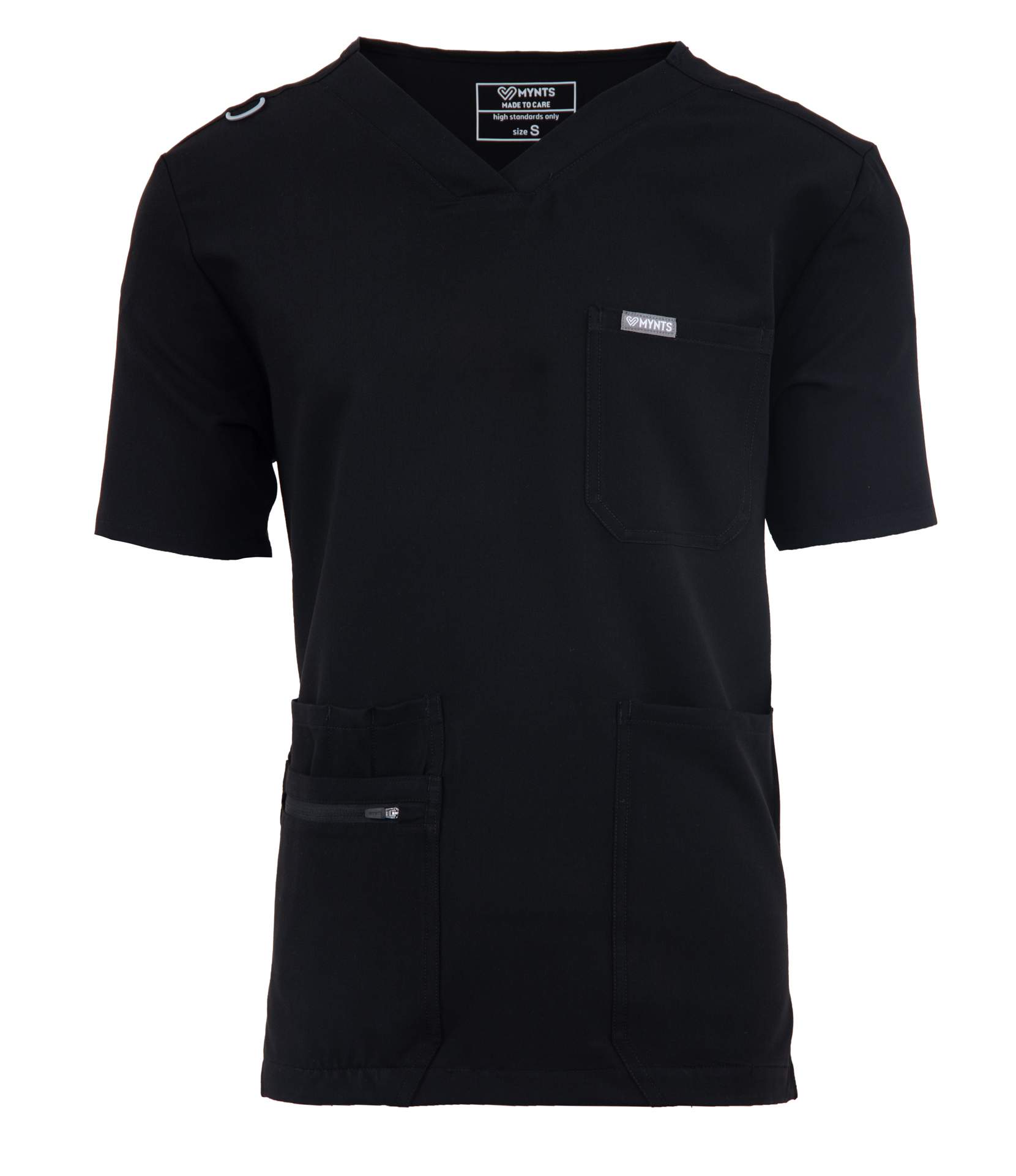 MYNTS MYNTS V-Neck Pocket Genius - ScrubTop Men MMT003 Black R.5XL