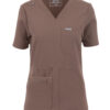 MYNTS MYNTS V-Neck Pocket Genius – Scrub Top Women WMT001 Sahara Mokka R.M