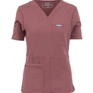 MYNTS MYNTS V-Neck Pocket Genius – Scrub Top Women WMT001 Terra Rose R.XS