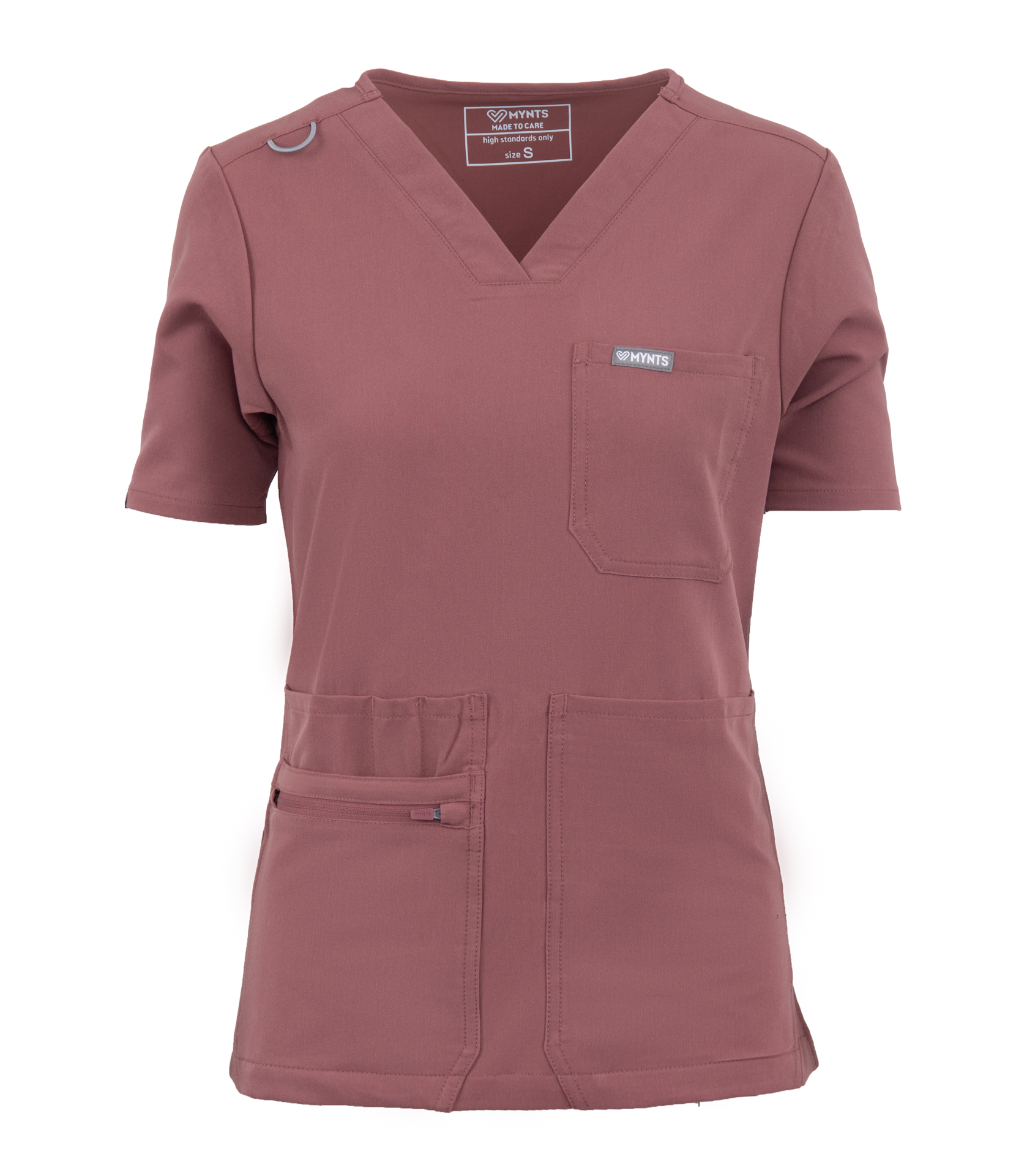 MYNTS MYNTS V-Neck Pocket Genius – Scrub Top Women WMT001 Terra Rose R.S