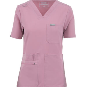 MYNTS MYNTS V-Neck Pocket Genius – Scrub Top Women WMT001 Rose Water R.L
