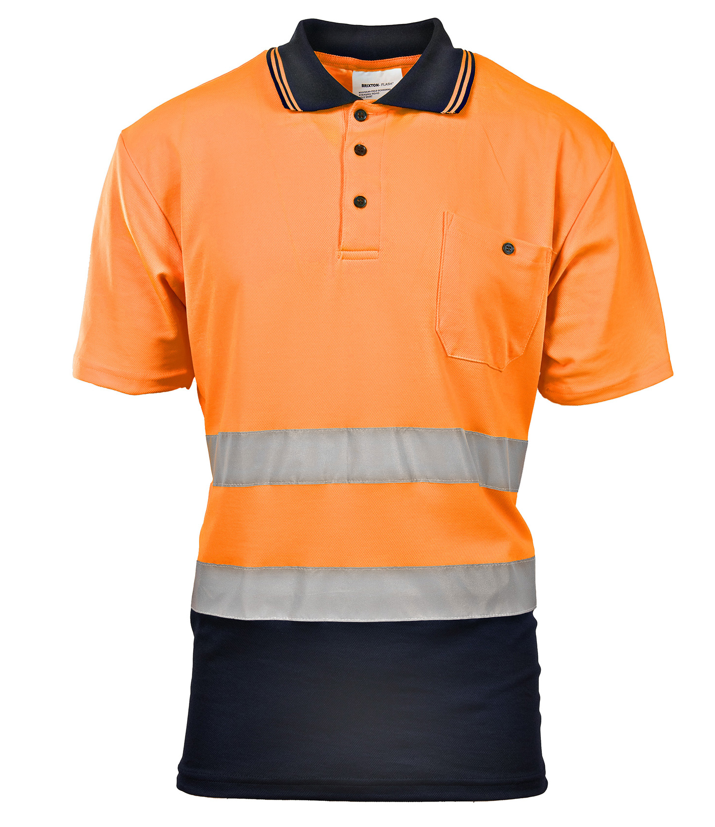 BRIXTON FLASH KOSZULKA POLO 50/50 POMARAŃCZ KAT. II BF012 R.M