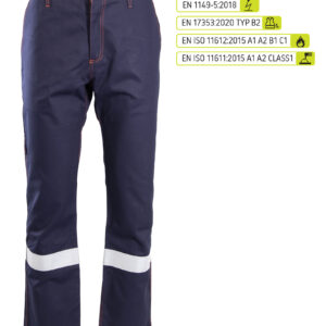 PROFFLAM ANTISTATIC SPODNIE DO PASA ODBLASK KAT.II R.30