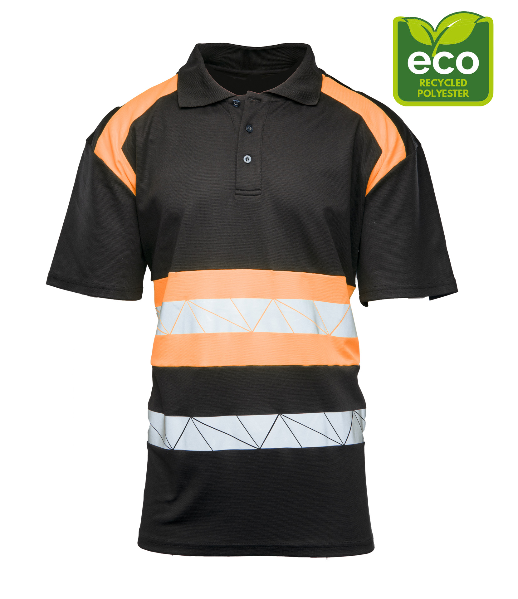 SEVEN KINGS ECO RIVAL KOSZULKA POLO CZARNY/POMARAŃCZ R.M