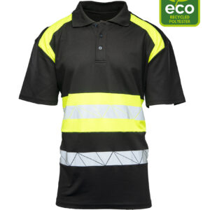 SEVEN KINGS ECO RIVAL KOSZULKA POLO CZARNY/ŻÓŁTY R.3XL.
