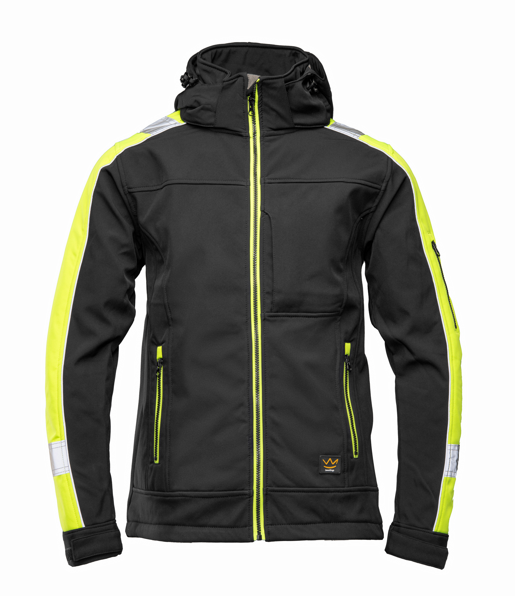 SEVEN_KINGS RIVAL SOFTSHELL RIVAL CZARNY/ŻÓŁĆ R.3XL.
