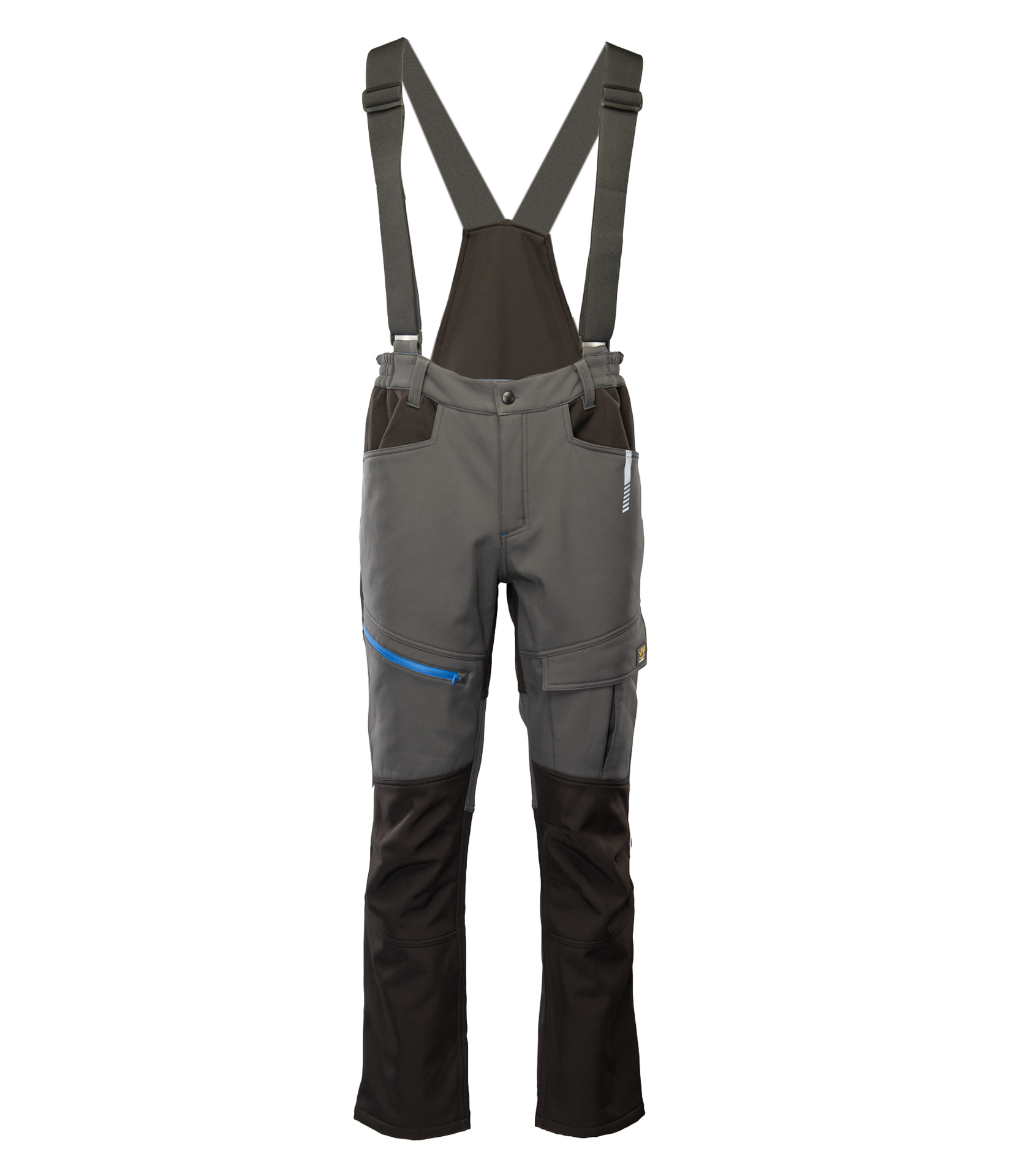 SEVEN_KINGS TOPAZ TOPAZ SPODNIE SOFTSHELL OCIEPLANE STAL/CZARNY R.S