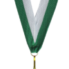 Wstążka 22 mm - biało-zielona