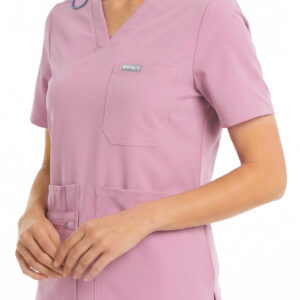MYNTS MYNTS V-Neck Pocket Genius – Scrub Top Women WMT001 Rose Water R.L