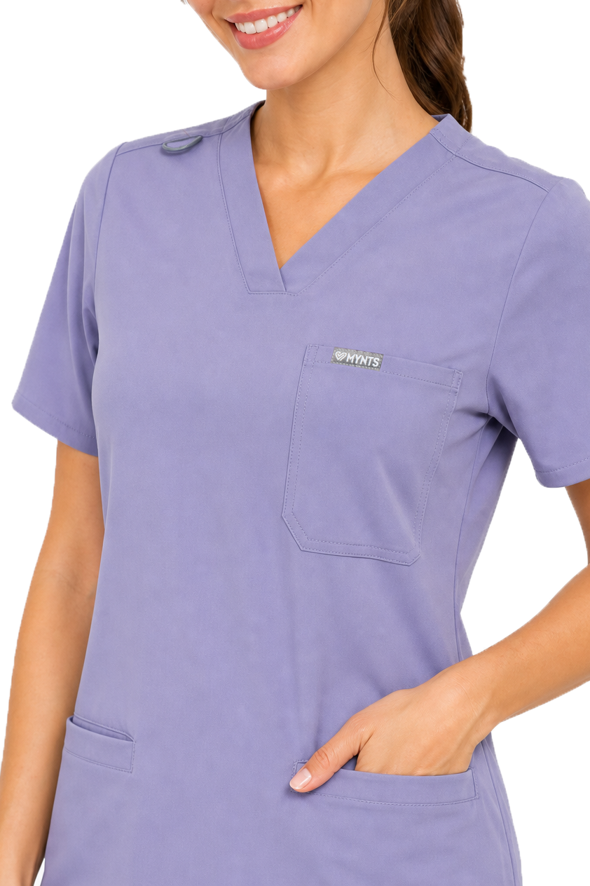 MYNTS MYNTS V-Neck Two Pockets – Scrub Top Women WMT002 Lavender R.S