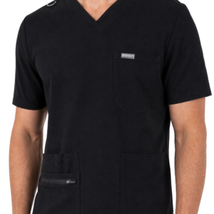 MYNTS MYNTS V-Neck Pocket Genius - ScrubTop Men MMT003 Black R.M