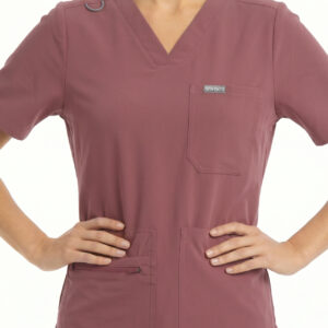 MYNTS MYNTS V-Neck Pocket Genius – Scrub Top Women WMT001 Terra Rose R.L