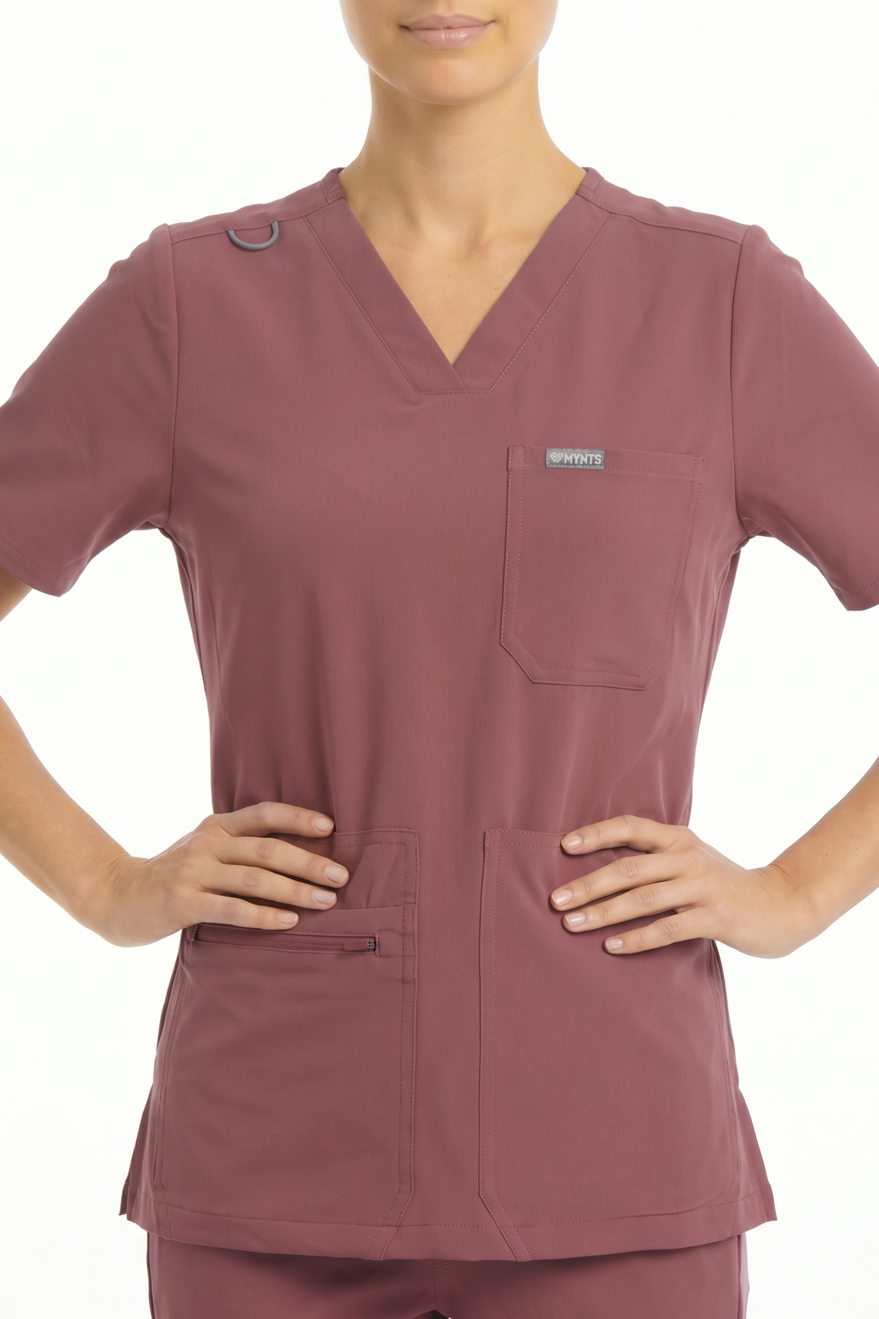 MYNTS MYNTS V-Neck Pocket Genius – Scrub Top Women WMT001 Terra Rose R.L