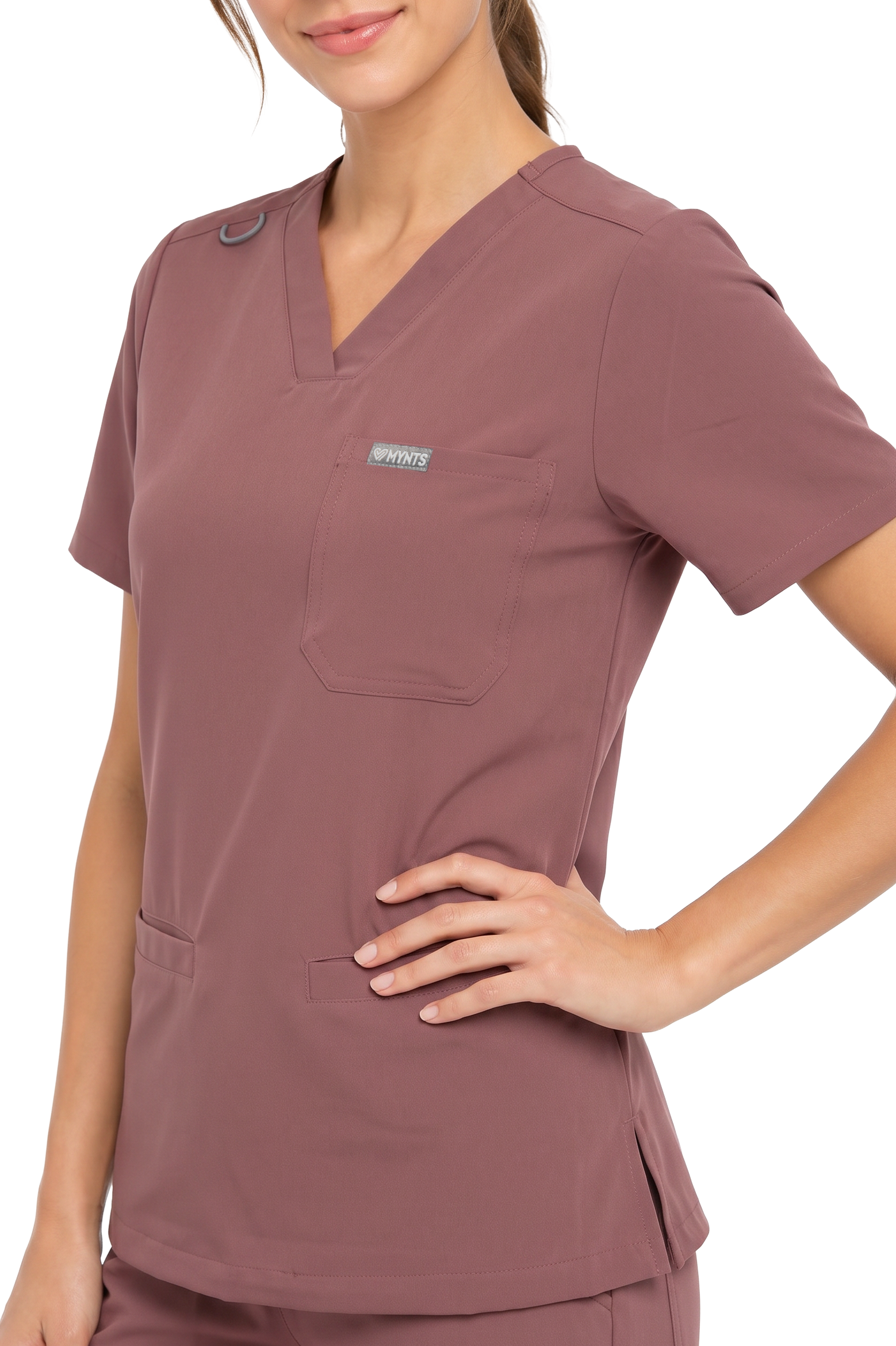 MYNTS MYNTS V-Neck Two Pockets – Scrub Top Women WMT002 Terra Rose R.L