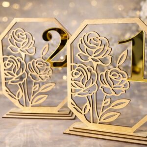 Numery stołów – elegancka dekoracja weselna 🌿
