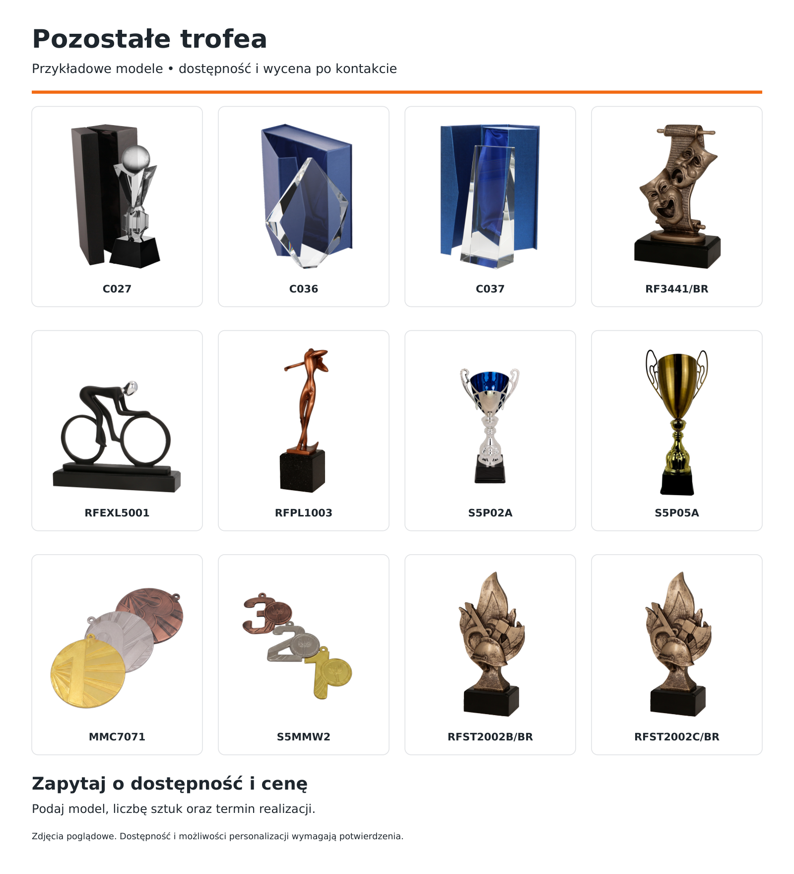 Pozostałe trofea — zapytaj o dostępność